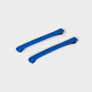 2 Goody Stay Tight Vintage Vtg Clasp Clip‎ Hair Barrettes 2.5” USA BLUE